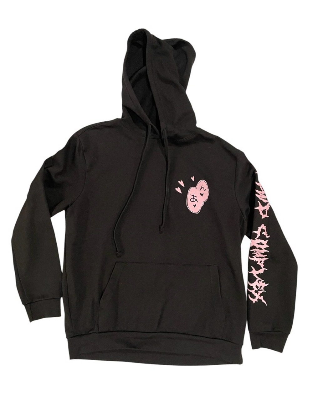 Spencer’s black "SUBubus" hoodie with pink anime-style graphic on the back
